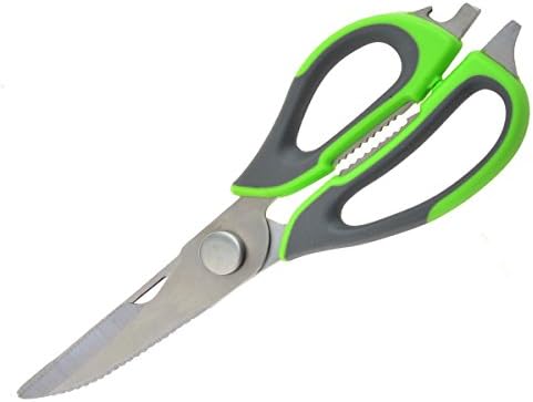Kitchen Scissors Stainless steel and Ultra Sharp Premium Heavy Duty Multifunction Kitchen Shears with Sharp Blade-7 in 1 Removable kitchen Scissors for Poultry, Seafood, Scallop, Herb and BBQ