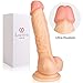 Louviva Ultra-Soft Realistic Dildo Sex Toy with Strong Suction Cup for Beginners, Women Vaginal G-spot and Adults Anal Play Pleasure, 7 Inch, Flesh