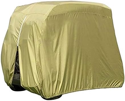 SING F LTD 4 Passenger Golf Cart Cover Waterproof Sunproof Club 112 Inch Height 210D Polyester Fabric Durable Taupe SING F LTD 4 Passenger Golf Cart Cover Waterproof Sunproof Club 112 Inch Height 210D Polyester Fabric Durable Taupe