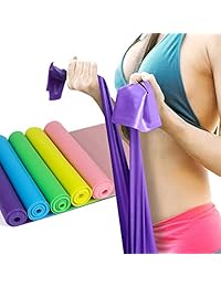 BST POWER Juego de bandas de resistencia de 4.9 ft, bandas elásticas profesionales de látex para ejercicio, todo tipo de entrenamiento, juego de 5