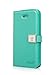 iphone 4 Case,iphone 4s case,By Ailun,Wallet Case,PU Leather Case,Credit Card Holder,Flip Cover Skin[Mint Green]with Screen Protector and Styli Pen