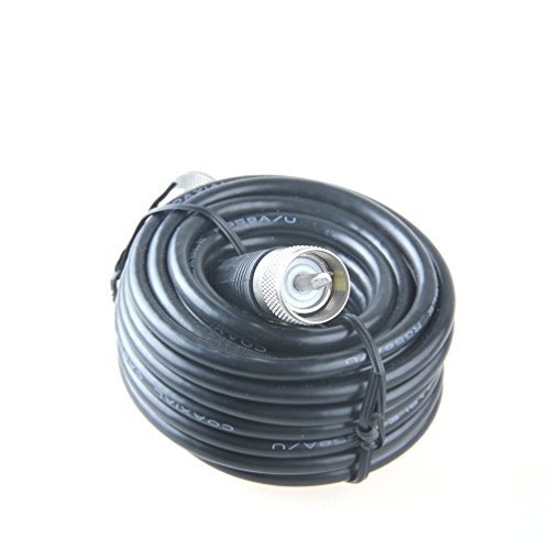 SUNPIE 18ft CB Antenna Cable CB Radio Coaxial Cable Extension with pl