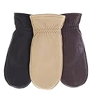 Pratt and Hart Women's Winter Deerskin Leather Mittens with Finger Liners
