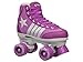 New! 2016 Epic Star Pegasus Indoor Outdoor Classic High-Top Quad Roller Skates w/ 2 Pair of Laces (Purple & White)