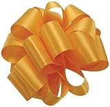 Offray Single Face Satin Craft Ribbon, 1-1/2-Inch by 50-Yard Spool, Yellow Gold