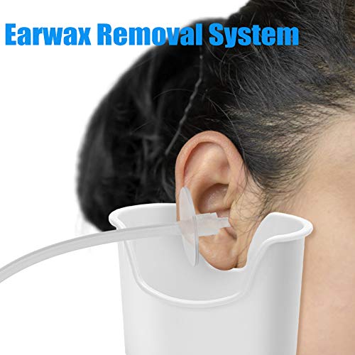 Ear Wax Removal Tool Kit, Ear Cleaner with Washer Bottle, Basin, Syringe, Disposable Tips, Curette Set for Adults and Kids