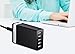 USB Wall Charger-icefox (TM) 40W Family-Sized 5-Port High Speed Desktop USB Charger with Smart Charging IC Technology Portable Travel Charger for iPhone 6s/6 plus/5/5s/4,iPad,Samsung and More(black)