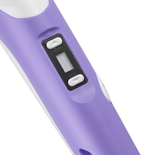REES52 3D Pen, 3D LCD Printing Pen,1.75mm PLA ABS Drawing Model Making Doodle Arts & Crafts Drawing, Stimulate Childrens Creativity, Improve Spatial Thinking (Purple 3D pen),Christmas Gifts/ Present a - Thumbnail 4