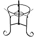 Sunnydaze Black Steel Gazing Ball Stand Outdoor for 10-Inch or 12-Inch Garden Gazing Globes - 9-Inch H - Traditional