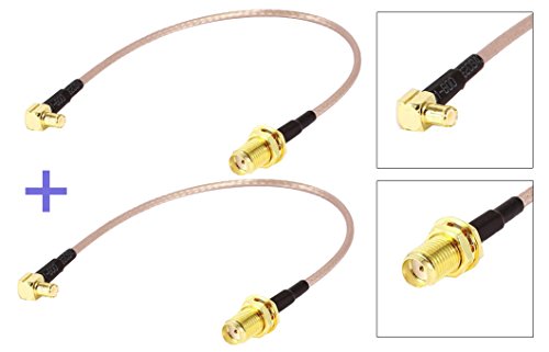 RG316 Pigtail SMA Female Antenna Connector to MMCX Male Coaxial Cable Adapter Right angle 12