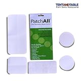 Moose Supply PatchAll Kit Polyurethane Plastic Adhesive Patch Kit for Canvas, Nylon, Polyester, Vinyl, Rubber, Leather, Neoprene, TPU, and PVC Plastic Includes Multiple Patch Sizes