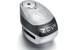ZOVII Alarm Disc Lock - Motorcycle Security with Double Locking Technology to Counter Crowbar and Screwdriver Leverage Attack