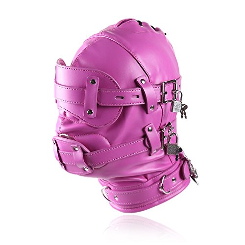 The Bondage Locker Fetish And Bondage Padded Hood Sensory Deprivation, Pink