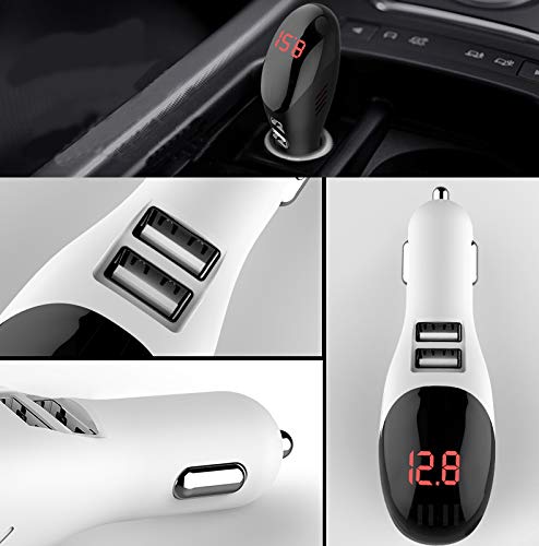 image for Oulin USB Car Charger, 3A Dual USB Port Quick Charge 3.0 2in1 Air Puri