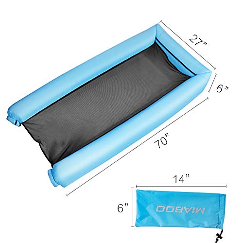 image for MIABOO Inflatable Pool Floats, Portable Floating Lounger Chair Water H