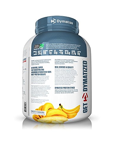 Dymatize ISO 100 Whey Protein Powder Isolate, Smooth Banana, 5 lbs