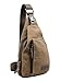CuteMe Men's Small Canvas Military Messenger Shoulder Travel Hiking Bag Backpack (Brown)