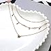 Jovono Fashion Choker Star Multi - Layer Necklace for Birthday Friendship Jewelry Mothers Day Gift (Gold)