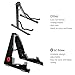 Ukulele Violin Mandolin Stand Portable Adjustable Folding Space Saving Tripod For Plastic Ukelele Stand w/Pro Extendable Holding Arm Silicon Cushion plastic silicone, by LC Prime