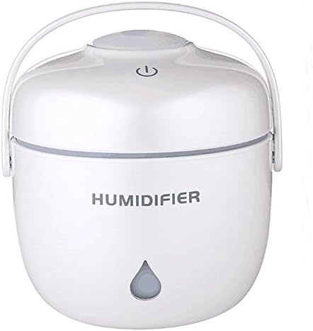 Creative Electric Rice Cooker Shape Quiet USB 230ML Mini Air Humidifiers for Office Home Bedroom Living Room Study Yoga Spa (white)