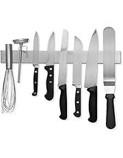 Modern Innovations 16 Inch Stainless Steel Magnetic Knife Bar with Multi-Purpose Functionality as a Knife Holder, Knife Strip, Magnetic Tool Organizer, Art Supply Organizer & Home Organizer