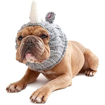 Zoo Snoods Rhino Dog Costume - Neck and Ear Warmer Headband (Medium)