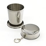 Cimostar Stainless Steel Collapsible Cup for hiking, camping, hunting, traveling- 240ml/8 Ounce