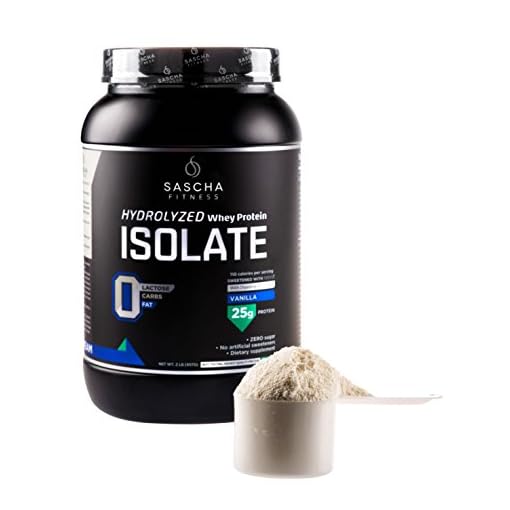 SASCHA FITNESS Hydrolyzed Whey Protein Isolate,100% Grass-Fed (2 Pounds, Vanilla ) - Image 3