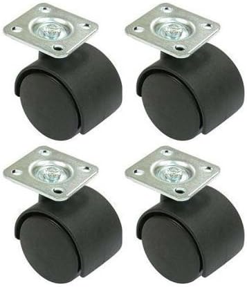 Set 4 Ruote Gemellate Con Perno M10 - Diametro 40mm - Per Mobili E Cassapanche - Carico 20kg A Ruota - Foto 4