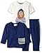 Rosie Pope Baby Boys'' 3 Piece Graphic Shirt, Cardigan and French Terry Pant Set