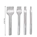 1/2/4/6 Prong Lacing Stitching Punch Leather Craft Kits Hole Punches (4mm)