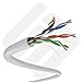 Dripstone CAT5e 1000ft 24AWG Solid UTP Unshielded Ethernet Cable RJ45 CCA Bulk Network LAN Wire RJ45 Easy Pull Box 305M (White)