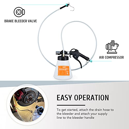 Orion Motor Tech Brake Bleeder, Pneumatic Brake Fluid Bleeder Kit with