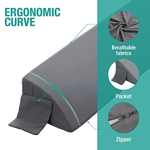 VEKKIA Twin Size Bed Wedge Pillow/Headboard Pillow/Mattress Wedge/Bed