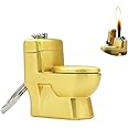 Meiegens Cool Butane Lighter Refillable Soft Flame,Novelty Pliers Shaped Tool Lighter (Golden Toilet)