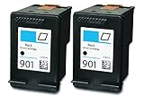 HouseOfToners Remanufactured Ink Cartridge Replacement for HP 901 CC653AN (2 Black, 2-Pack)