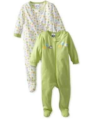 Unisex Baby 2 Pack Sleep N Play Zip Front (Baby) - Green