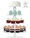 Utenlid Acrylic 4-Tier Round Stacked Party Cupcake Stand with Stable Screw-On Pillars - Tiered Cupcake Stand/Cupcake Tower