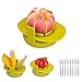 Apple Corer and Divider, GIPTIME 4-in-1 Mango Slicer Tomato Cutter with Common Base, Kitchen Fruit Corer Slicer Cutter with 8 Fruit Forks for Apple, Mango, Orange, Gift for Mother and Wife
