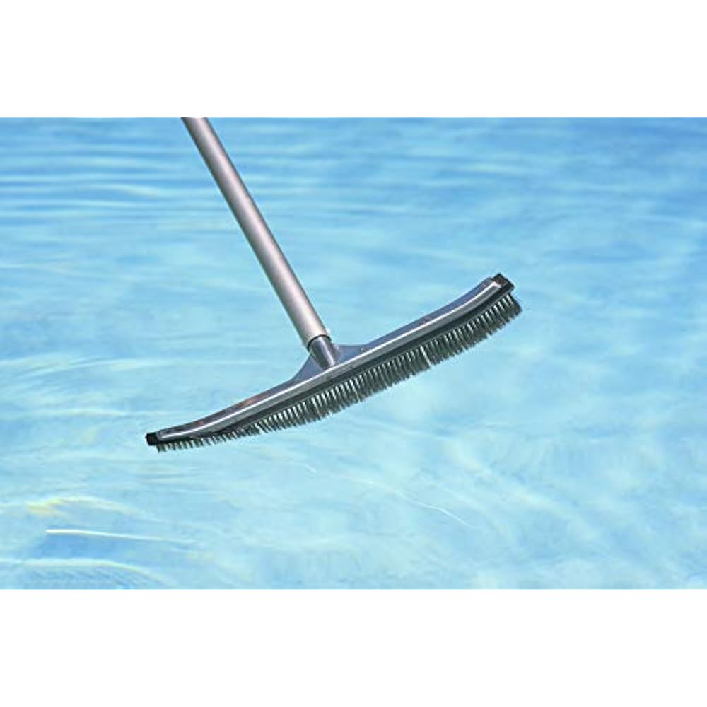 20183 18Inch AluminumBack Swimming Pool Algae Brush With Stainless