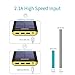 Solar Charger WOOYHN 24000mAh Battery Pack High Capacity Solar Power Bank with USB Fan and 3 USB Port External Portable Charger for iPhone, iPad, Samsung, HTC, and other Tablet (Black-Yellow)