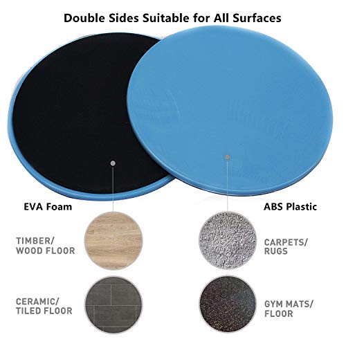 PTOUGE-Fitness-Exercise-Core-SlidersWorkout-Equipment-at-HomeDouble-Sided-Gilder-Strength-Slides-Discs-Work-Smoothly-on-Any-Surface-Perfect-for-Stretch-Strength-Abdominal-Core-Exercise-Set-of-2