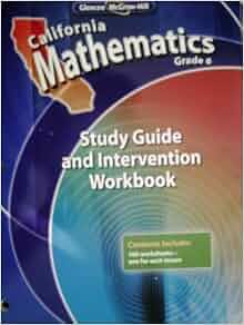 California mathematics homework workbook 07 image