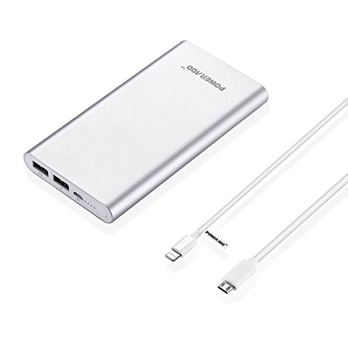 [Upgraded] Poweradd 2nd Gen 3.4A Pilot 2GS 10,000mAh Power Bank with Smart Charge for iPhone, Samsung Galaxy Note and More (Apple Lightning Cable Included)