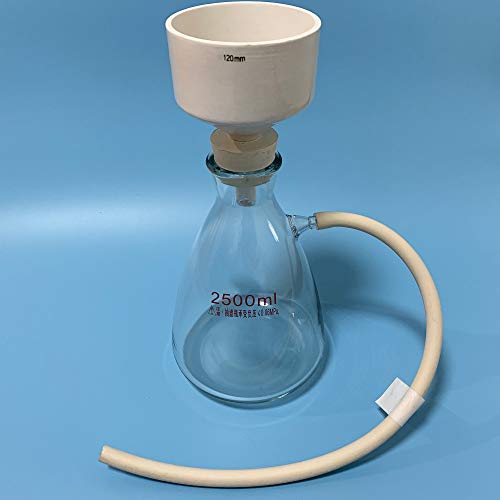 2500ml Filtering Flask With120mm OD Porcelain Buchner Funnel, Heavy
