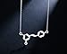 Rosa Vila Discontinued Wine Molecule Necklace, Wine Lover Gifts for Women, Chic Geeky Jewelry, for Wine Lovers, Makers, and Enthusiasts, 19” Chain (Silver Tone)