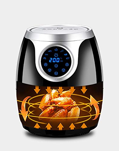 Click Here to See More Images New Air Fryer, 1300W Electric Fryer, Fully Automatic Multi-function Oil Free Fryer, Black, Containing Recipes, Healthy Cooker Food Oven