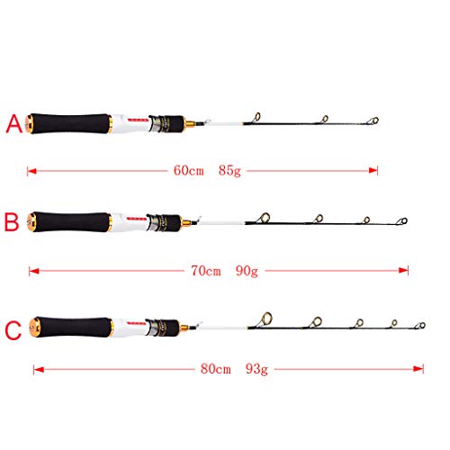 Carbon Fiber Fishing Rod Summer Outdoor Activities Travel Spinning Lure Rod Sea Saltwater Pole (White -B) - Thumbnail 3