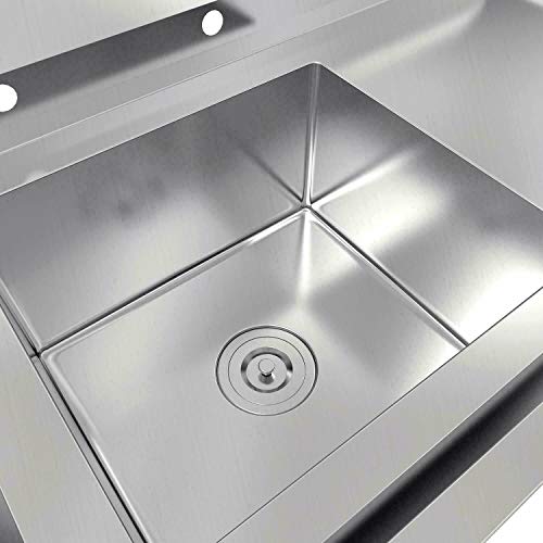 9TRADING 30" Stainless Steel Utility Commercial Square Kitchen Sink for Washing Room New