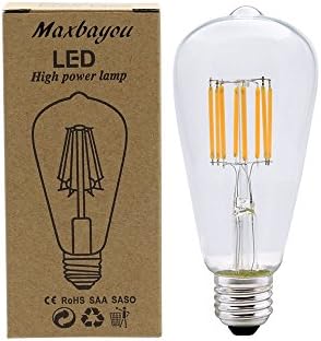 MBO E27 Vintage Edison Bulb LED 4W 6W 8W 3000K Warm White AC85-265V Non-dimmable for Indoor Table Lamps &amp; Pendant (8)